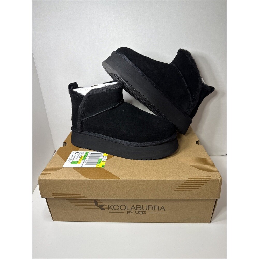 1158590-W KOOLABURRA BY UGG WOMEN'S KOOLA ULTRA MINI PLATFORM ANKLE BOOT BLACK 8